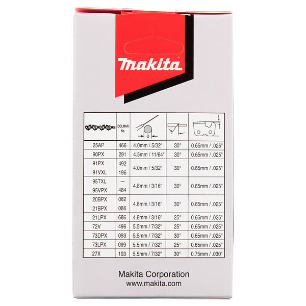MAKITA - Chaîne MAKITA 191H08-4  25 cm pour tronçonneuses BUC250/ DUC252 / DCS230T / DCS232 / DCS3410TH - large