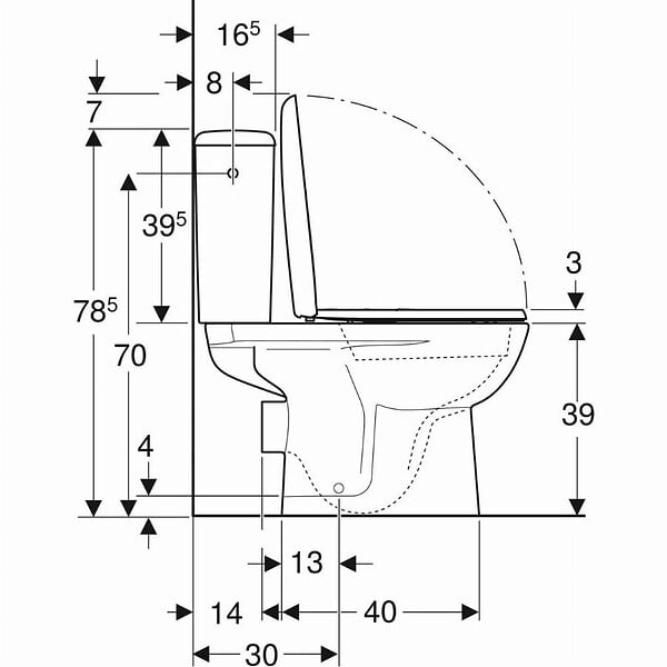 GEBERIT - Pack WC sortie horizontale RENOVA - large