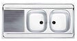 FRANKE - Evier inox à poser 2 bacs 1 égouttoir - Man - 120 x 60 - MAN721-1200 NF- Livré avec siphon- réf : 010372 - FRANKE - vignette