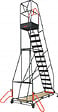 FIMM - Escabeau de rayonnage 14 marches à  immobilisation automatique 150 kg - FIMM - 830008819 - vignette