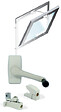 SOUCHIER - Kit ferme imposte manivelle Windy 305 blanc SOUCHIER pour châssis abattant intérieur L.3.05m - 26802 - vignette