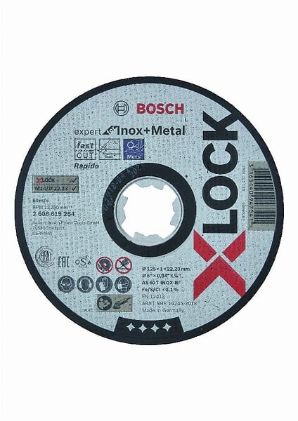 BOSCH - Disque à tronçonner BOSCH Professonal X-LOCK Expert for Inox and Metal Ø 125x1x22,23 mm - large