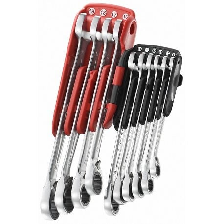 FACOM - Jeu de 10 clés mixtes à cliquet rapides FACOM 467BR.JP10PB 8 à 19 mm - large