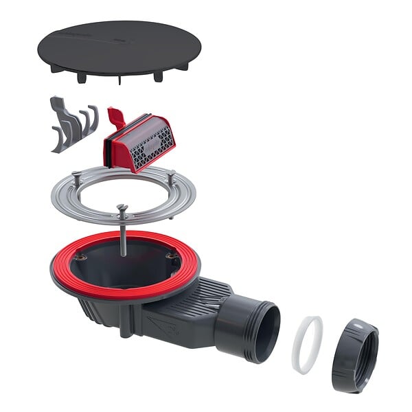 WIRQUIN - Bonde de douche SLIM+ D90 dôme ABS - large