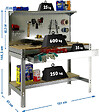 SIMON RACK - Simon Rack - Kit Etabli 1440x1500x600mm Charge 600Kg - SIMONWORK BT3 BOX 1500 GALVA/BOIS SIMONRACK - vignette