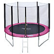 HAPPY GARDEN - Pack Premium Trampoline 305cm réversible rose / gris ADELAÏDE + filet, échelle, bâche et kit d'ancrage - vignette