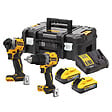 DEWALT - Pack 2 outils 18V DEWALT DCK2050H2T-QW : perceuse DCD805 et boulonneuse DCF850 Brushless  avec coffret et 2 batteries 5,0 Ah POWERSTACK - vignette