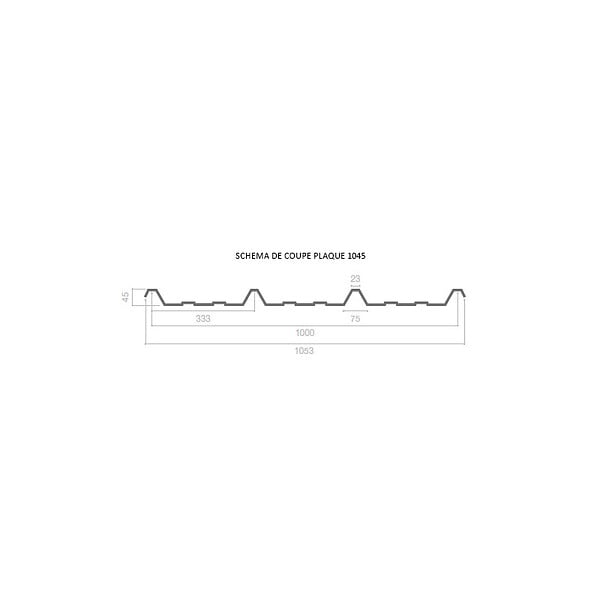 MCCOVER - Plaque type bac acier 1045 en polyester Translucide, l.105 cm, L.200 cm - large