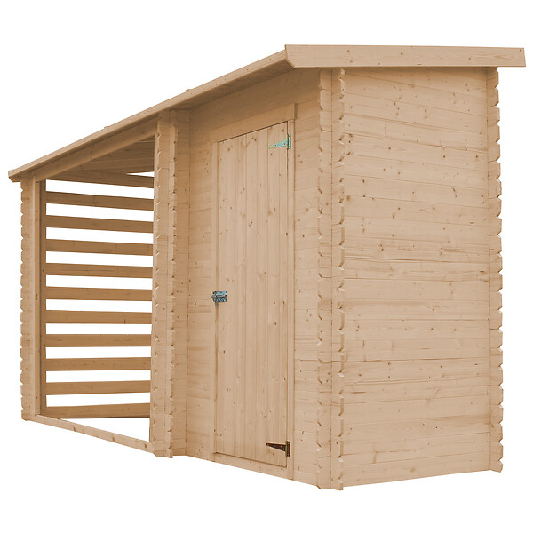 TIMBELA - Abri de jardin+ Chalet pour vélos - 344 x 130 cm - 2,54 m2+1,1 m2 - TIMBELA M205 - large