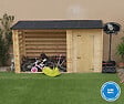 TIMBELA - Abri de jardin+ Chalet pour vélos - 344 x 130 cm - 2,54 m2+1,1 m2 - TIMBELA M205 - vignette