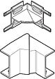 OBO BETTERMANN - Angle plat AXIS variable 90 x 40mm - OBO BETTERMANN - 6131317 - vignette