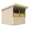TIMBELA - Grand stand marché avec comptoir 5,9 m2 - H240x248x305 cm - Construction de Panneaux LP Smartside - Timbela M950-CAVERN STEEL - vignette