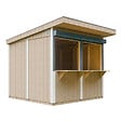 TIMBELA - Grand stand marché avec comptoir 5,9 m2 - H240x248x305 cm - Construction de Panneaux LP Smartside - Timbela M950-TERRA BROWN - vignette