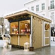 TIMBELA - Grand stand marché avec comptoir 5,9 m2 - H240x248x305 cm - Construction de Panneaux LP Smartside - Timbela M950-TERRA BROWN - vignette