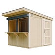 TIMBELA - Grand stand marché avec comptoir 5,9 m2 - H240x248x305 cm - Bar jardin, kiosque extérieur -  Construction de Panneaux LP Smartside - Timbela M950 - vignette