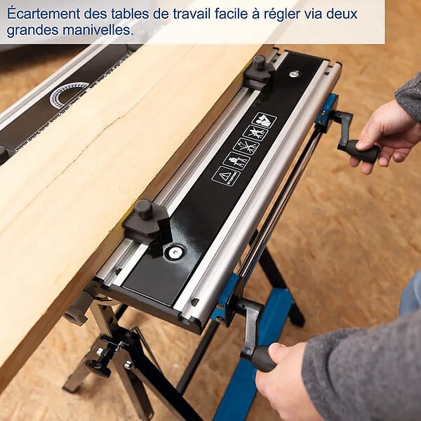 SCHEPPACH - Etabli pliant mobile SCHEPPACH UWB1000 - Charge max 100 kg - Hauteur de travail 770 à 1070 mm - large