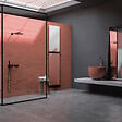 U-TILE - Radiateur électrique Hexagone - coloris terracota - 800 Watts - 180 x 40 cm vertical - vignette