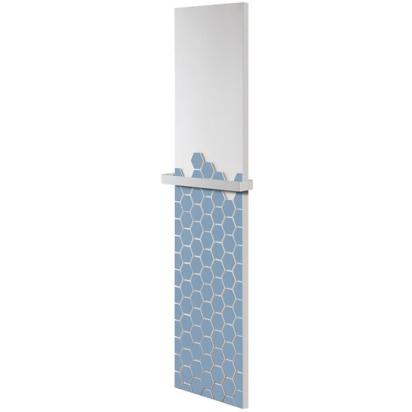 U-TILE - Radiateur électrique Hexagone - coloris bleu jean et blanc - 800 Watts - 180 x 40 cm vertical - large