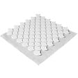 U-TILE - Mosaïque en solid surface 30 x 30 cm - format écaille de poisson blanc pur lisse - vignette