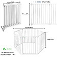 VOUNOT - Barriere de securite cheminee pliable 3.75M 6 panneaux blanc - vignette