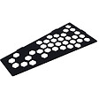U-TILE - Etagère de douche en acier inox noir 26,2 x 12/7 cm x 2 mm - Rectangulaire design Hexagone - fixation sans perçage - vignette