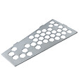 U-TILE - Etagère de douche en acier inox 26,2 x 12/7 cm x 2 mm  - Rectangulaire design Hexagone - fixation sans perçage - vignette