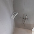 U-TILE - Etagère de douche en acier inox 26,2 x 12/7 cm x 2 mm  - Rectangulaire design Hexagone - fixation sans perçage - vignette
