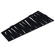 U-TILE - Etagère de douche en acier inox noir 26,2 x 12/7 cm x 2 mm - Rectangulaire design Tiger - fixation sans perçage - vignette