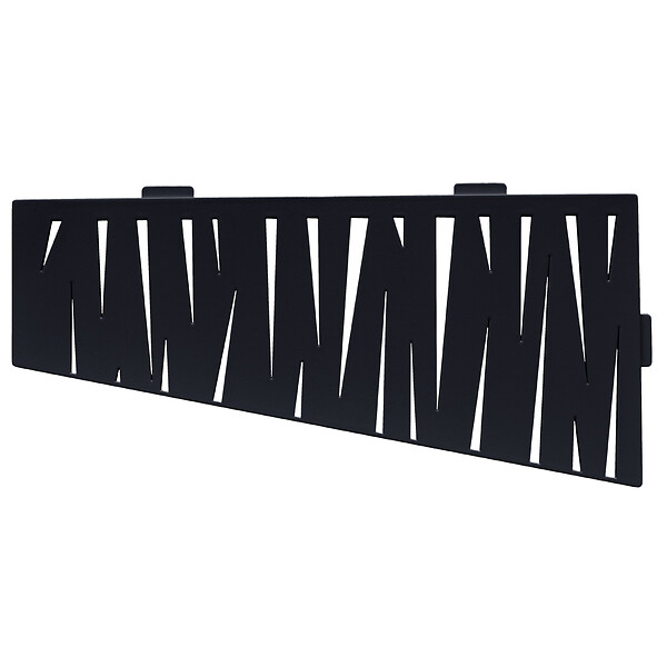 U-TILE - Etagère de douche en acier inox noir 26,2 x 12/7 cm x 2 mm - Rectangulaire design Tiger - fixation sans perçage - large