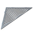 U-TILE - Etagère de douche en acier inox 20,4 x 20,4 cm x 2 mm - Triangulaire design Aqua - fixation sans perçage - vignette