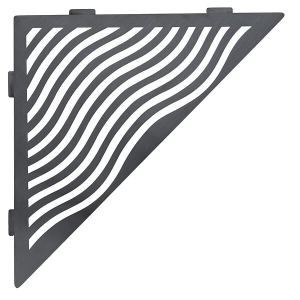 U-TILE - Etagère de douche en acier inox 20,4 x 20,4 cm x 2 mm - Triangulaire design Aqua - fixation sans perçage - large