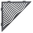 U-TILE - Etagère de douche en acier inox 20,4 x 20,4 cm x 2 mm - Triangulaire design Aqua - fixation sans perçage - vignette