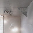 U-TILE - Etagère de douche en acier inox 20,4 x 20,4 cm x 2 mm - Triangulaire design Hexagone - fixation sans perçage - vignette