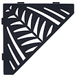 U-TILE - Etagère de douche en acier inox noir 20,4 x 20,4 cm x 2 mm -  Pentagone design Jungle - fixation sans perçage - vignette