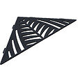 U-TILE - Etagère de douche en acier inox noir 20,4 x 20,4 cm x 2 mm - Triangulaire design Jungle - fixation sans perçage - vignette