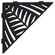 U-TILE - Etagère de douche en acier inox noir 20,4 x 20,4 cm x 2 mm - Triangulaire design Jungle - fixation sans perçage - vignette