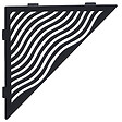 U-TILE - Etagère de douche en acier inox noir 20,4 x 20,4 cm x 2 mm - Triangulaire design Aqua - fixation sans perçage - vignette