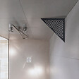 U-TILE - Etagère de douche en acier inox noir 20,4 x 20,4 cm x 2 mm - Triangulaire design Aqua - fixation sans perçage - vignette