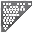 U-TILE - Etagère de douche en acier inox 20,4 x 20,4 cm x 2 mm - Pentagone design Hexagone - fixation sans perçage - vignette
