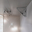 U-TILE - Etagère de douche en acier inox 20,4 x 20,4 cm x 2 mm - Pentagone design Hexagone - fixation sans perçage - vignette