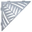 U-TILE - Etagère de douche en acier inox 20,4 x 20,4 cm x 2 mm - Triangulaire design Jungle - fixation sans perçage - vignette