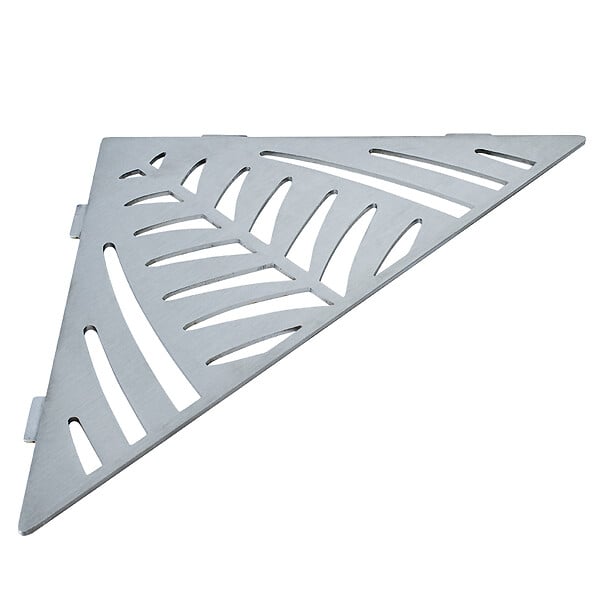 U-TILE - Etagère de douche en acier inox 20,4 x 20,4 cm x 2 mm - Triangulaire design Jungle - fixation sans perçage - large
