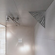 U-TILE - Etagère de douche en acier inox 20,4 x 20,4 cm x 2 mm - Triangulaire design Jungle - fixation sans perçage - vignette