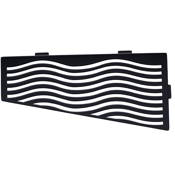 U-TILE - Etagère de douche en acier inox noir 26,2 x 12/7 cm x 2 mm - Rectangulaire design Aqua - fixation sans perçage - large