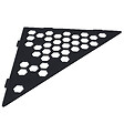U-TILE - Etagère de douche en acier inox noir 20,4 x 20,4 cm x 2 mm - Triangulaire design Hexagone - fixation sans perçage - vignette