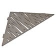 U-TILE - Etagère de douche en acier inox 20,4 x 20,4 cm x 2 mm - Triangulaire design Tiger - fixation sans perçage - vignette