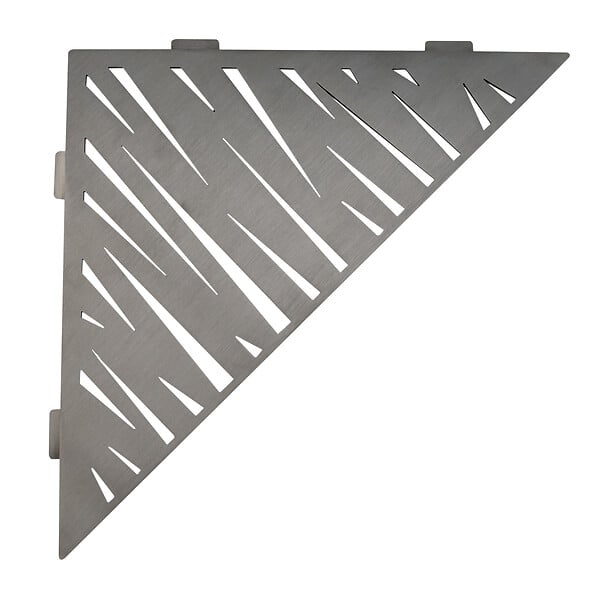 U-TILE - Etagère de douche en acier inox 20,4 x 20,4 cm x 2 mm - Triangulaire design Tiger - fixation sans perçage - large