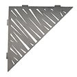 U-TILE - Etagère de douche en acier inox 20,4 x 20,4 cm x 2 mm - Triangulaire design Tiger - fixation sans perçage - vignette