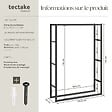TECTAKE - Porte-bûches TUBY polyvalent noir - vignette