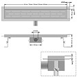TECTAKE - Caniveau de douche design 1 gris - vignette